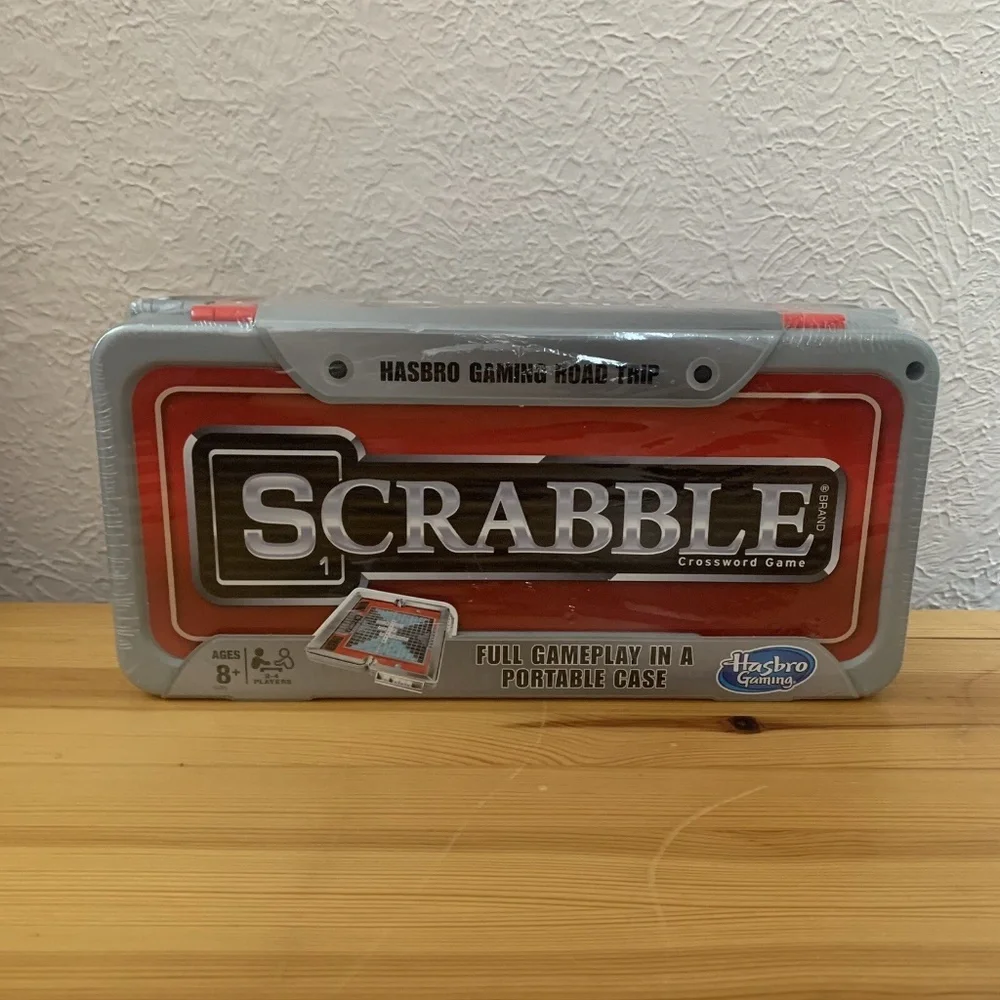 NEW Scrabble Crossword Travel Game Road Trip Portable Case Full Gameplay Hasbro